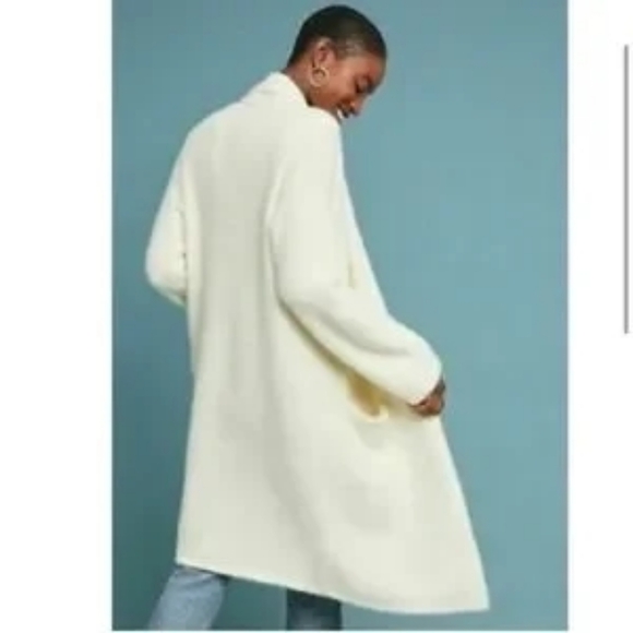 Anthropologie Sweaters - Anthropologie Sleeping On Snow open-front cardigan in cream medium VGUC